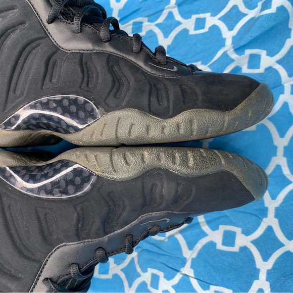 Nike womens size 6.5 little Posite one triple black foamposite wmns sneakers acg - Picture 11 of 11